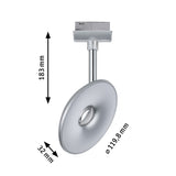 URail LED Schienenspot Sphere Einzelspot 493lm 7W 2700K dimmbar 230V Chrom matt/Chrom
