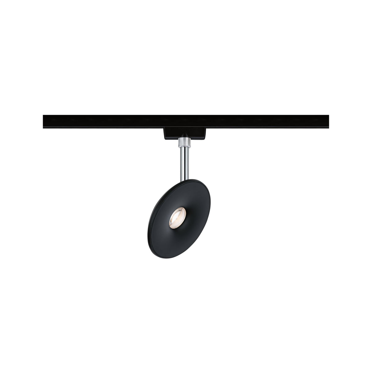 URail LED Schienenspot Sphere Einzelspot 493lm 7W 2700K dimmbar 230V Schwarz matt/Chrom