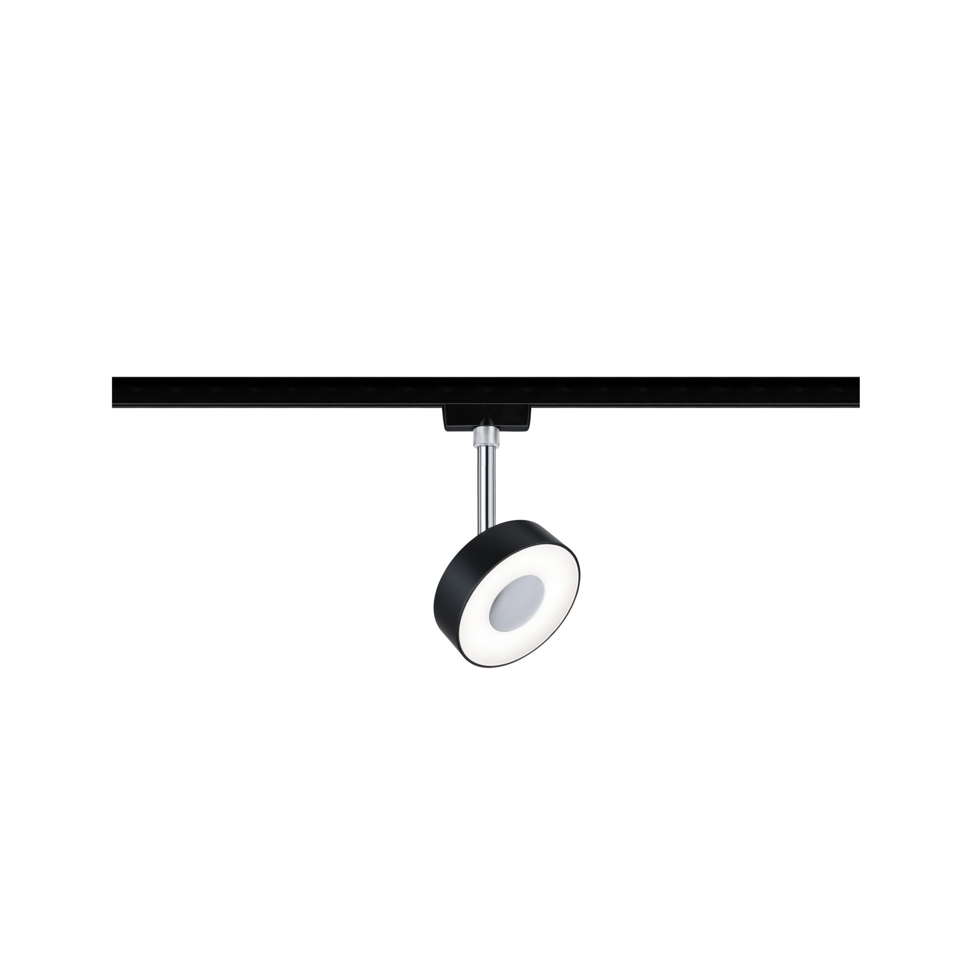 URail LED Schienenspot Circle Einzelspot 160lm 5W 4000K dimmbar 230V Schwarz matt/Chrom
