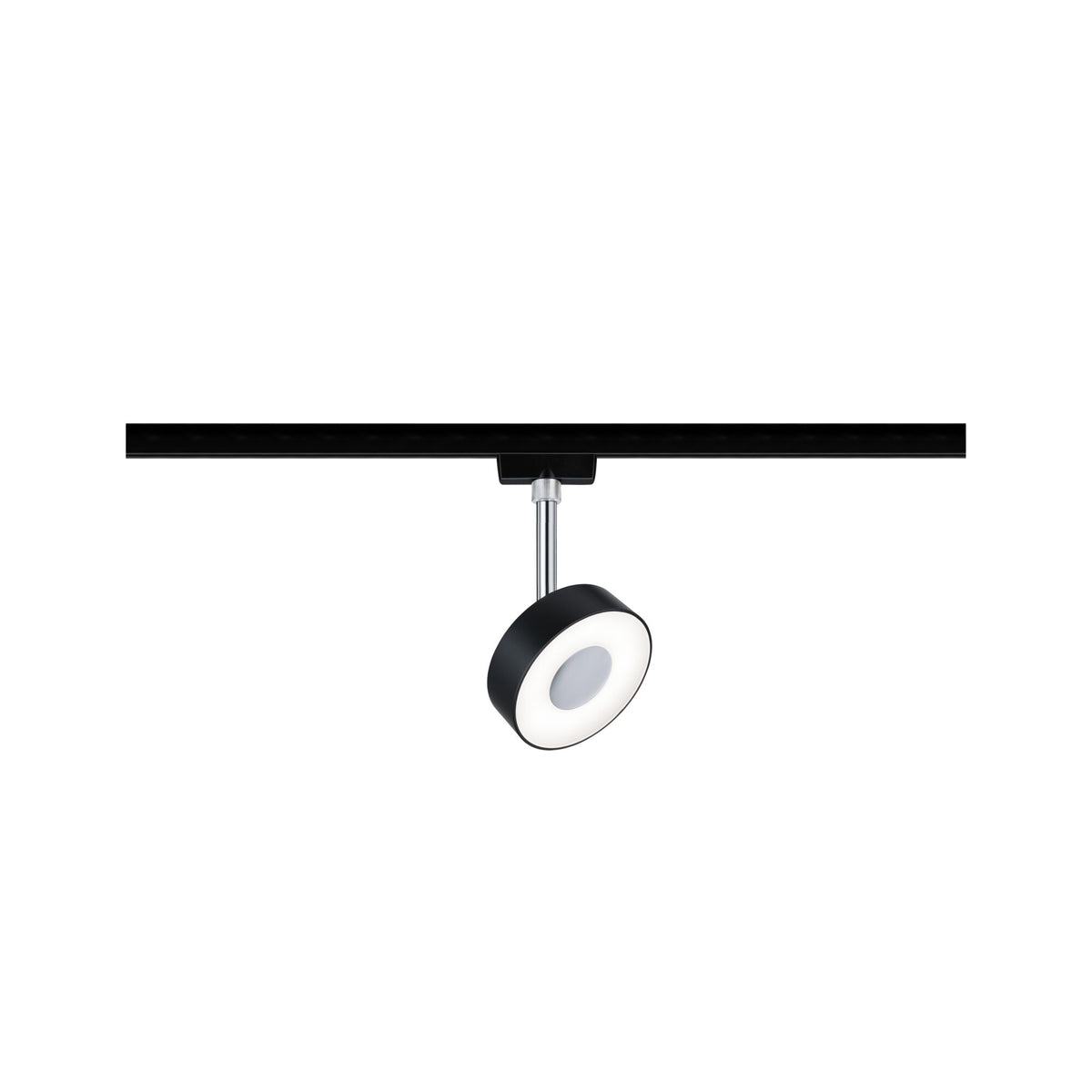 URail LED Schienenspot Circle Einzelspot 160lm 5W 4000K dimmbar 230V Schwarz matt/Chrom