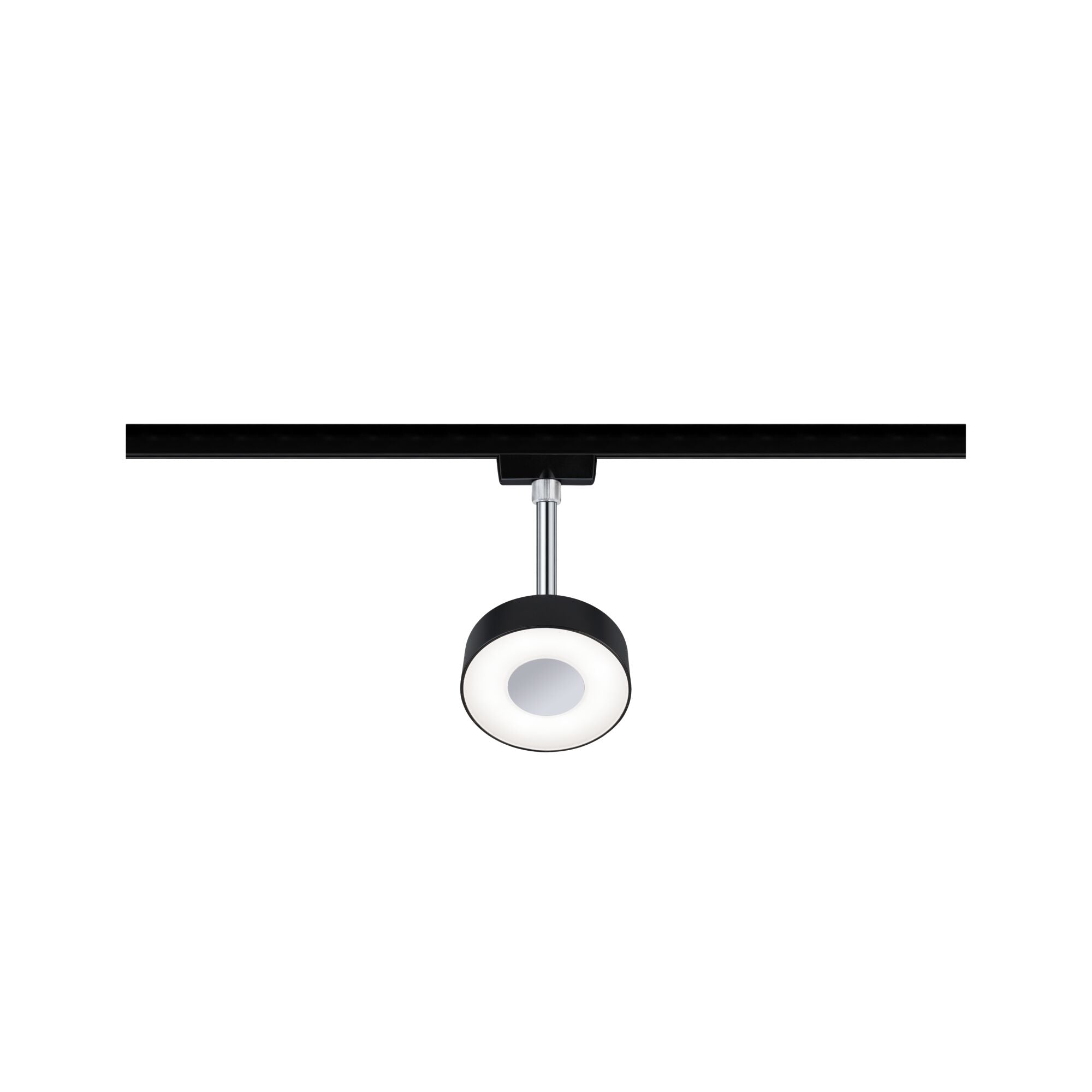 URail LED Schienenspot Circle Einzelspot 160lm 5W 4000K dimmbar 230V Schwarz matt/Chrom
