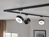 URail LED Schienenspot 3-Step-Dim Circle Einzelspot 180lm 5W 4000K dimmbar 230V Schwarz matt