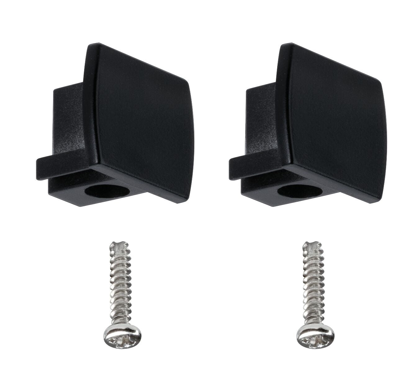 URail Verbinder 2er-Set Endkappe 2er-Set 13x21mm Schwarz matt