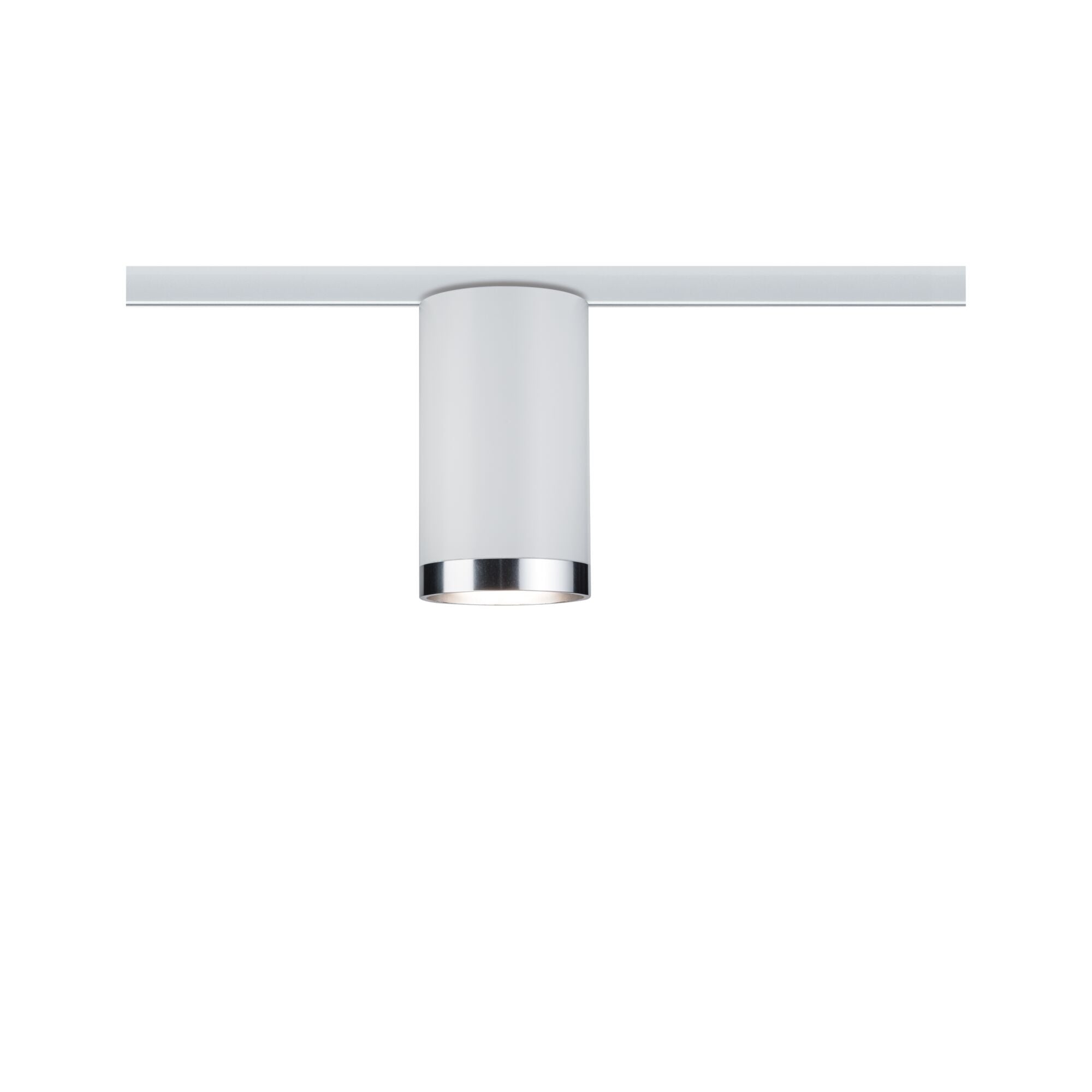 URail Schienenspot Tube Einzelspot GU10 max. 10W dimmbar 230V Weiß/Chrom matt