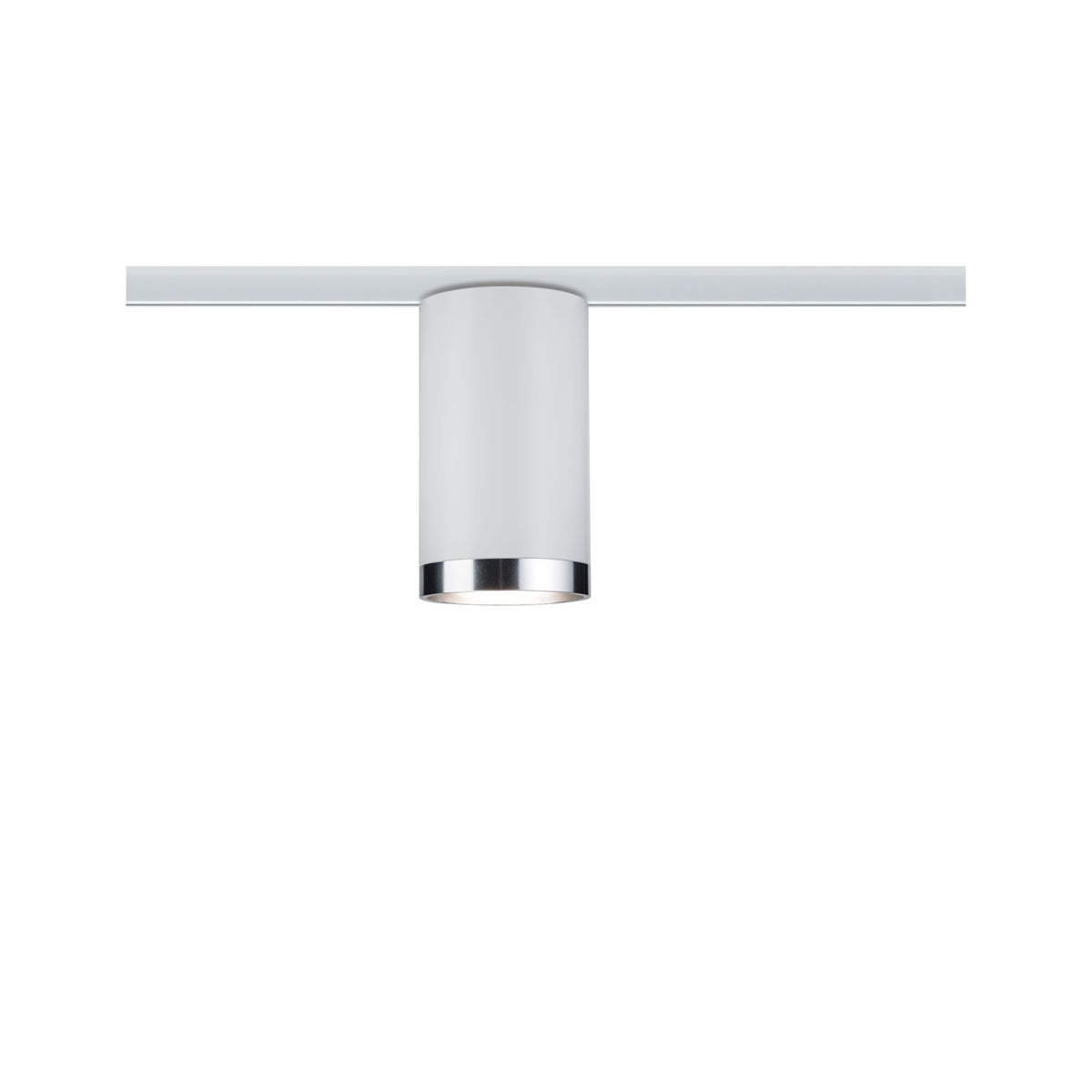 URail Schienenspot Tube Einzelspot GU10 max. 10W dimmbar 230V Weiß/Chrom matt