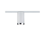 URail Schienenspot Tube Einzelspot GU10 max. 10W dimmbar 230V Weiß/Chrom matt