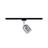 URail Schienenspot Blossom Einzelspot G9 max. 10W dimmbar 230V Schwarz matt/Rauchglas