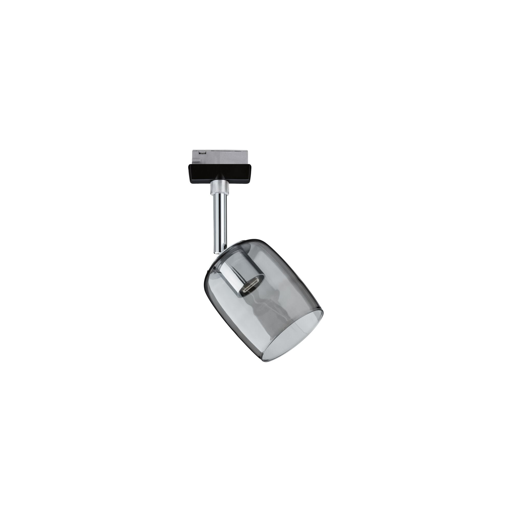 URail Schienenspot Blossom Einzelspot G9 max. 10W dimmbar 230V Schwarz matt/Rauchglas