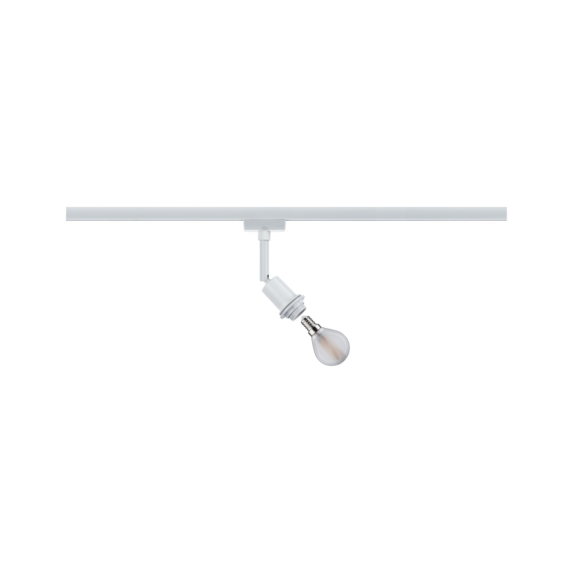 URail Schienenspot DecoSystems Basic Einzelspot E14 max. 20W dimmbar 230V Weiß