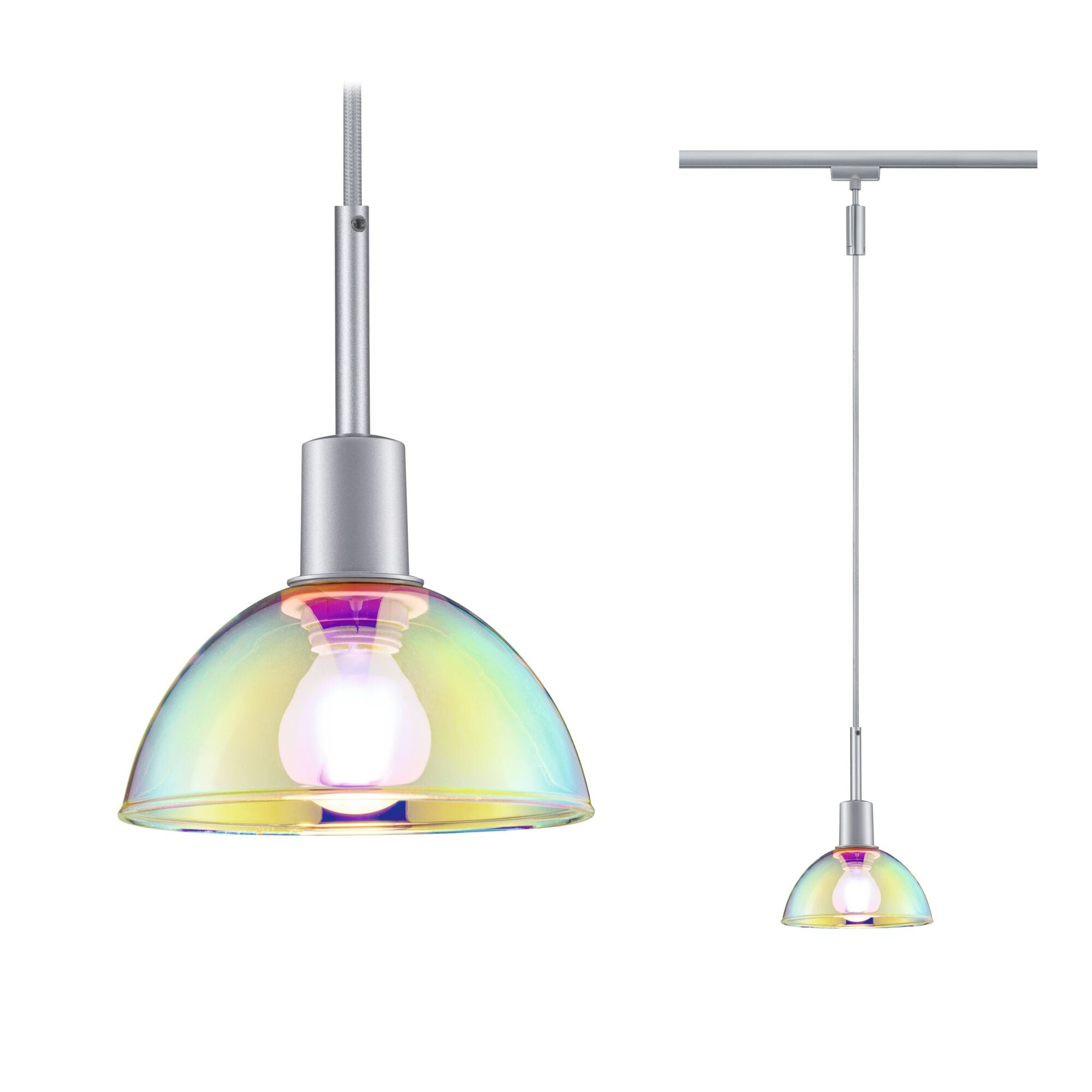 URail Pendel Sarrasani E14 max. 20W dimmbar 230V Chrom matt/Dichroic