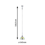 URail Pendel Sarrasani E14 max. 20W dimmbar 230V Chrom matt/Dichroic