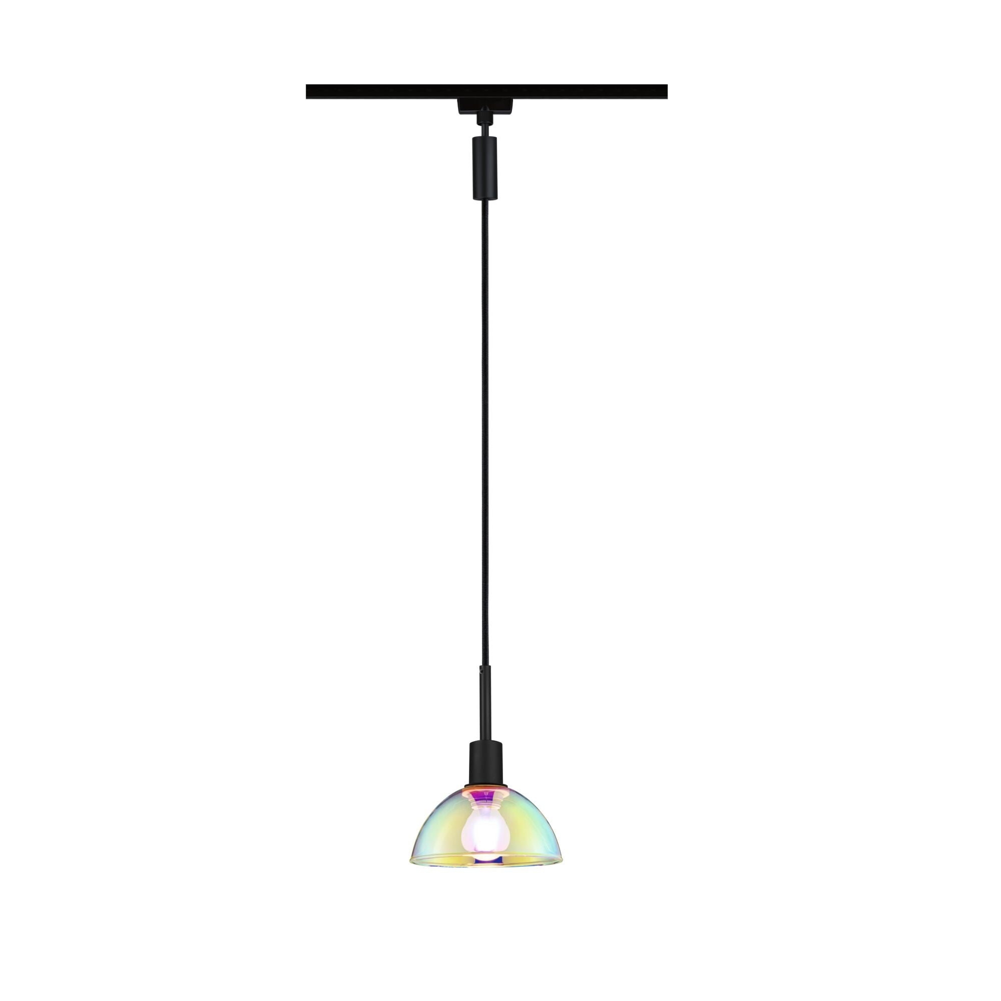 URail Pendel Sarrasani E14 max. 20W dimmbar 230V Schwarz matt/Dichroic