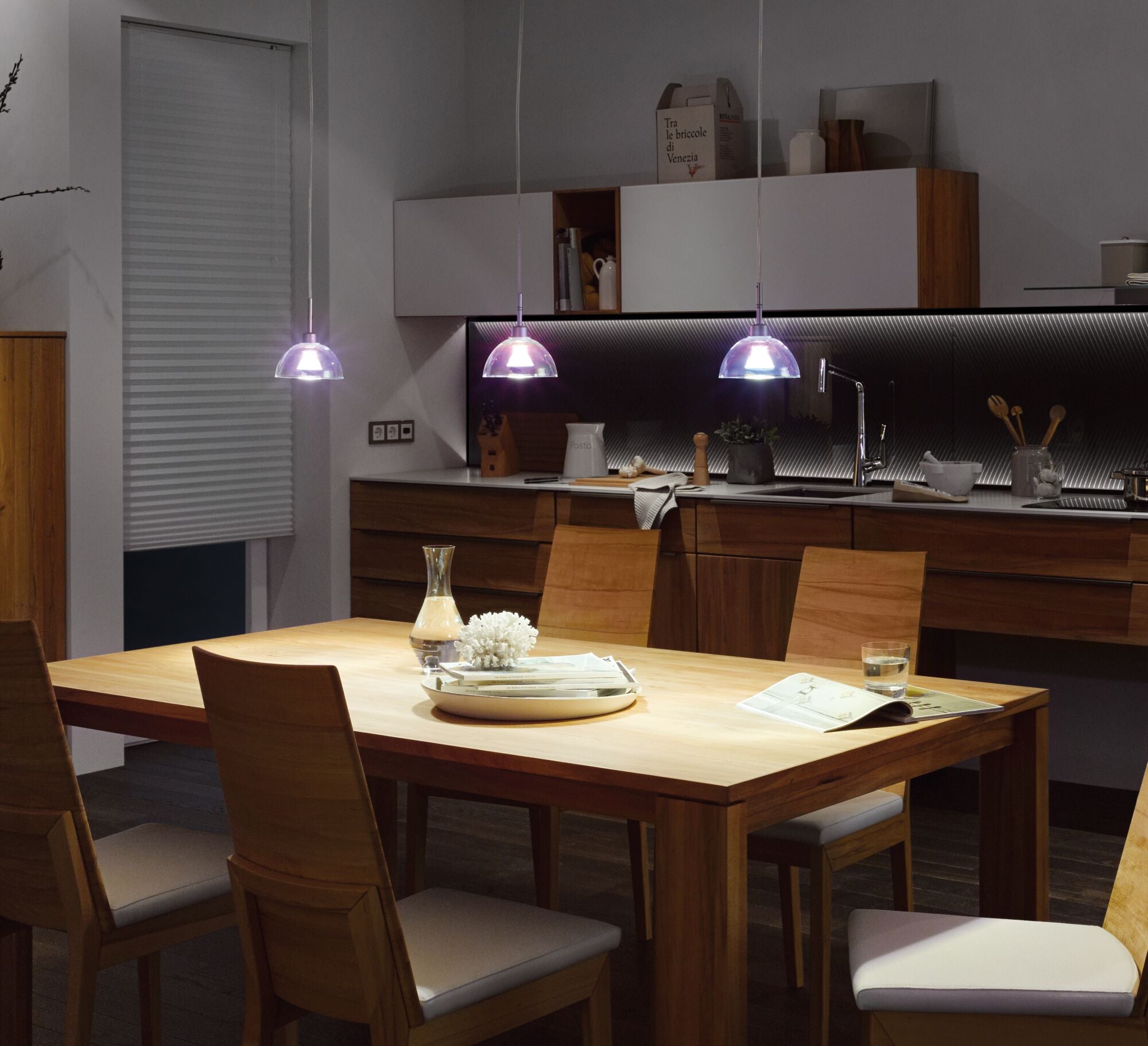 URail Pendel Sarrasani E14 max. 20W dimmbar 230V Schwarz matt/Dichroic