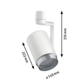 URail Schienenspot Asthene Einzelspot E27 max. 50W dimmbar 230V Weiß