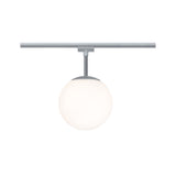 URail Schienenspot Globe Einzelspot E14 max. 10W dimmbar 230V Chrom matt/Opal
