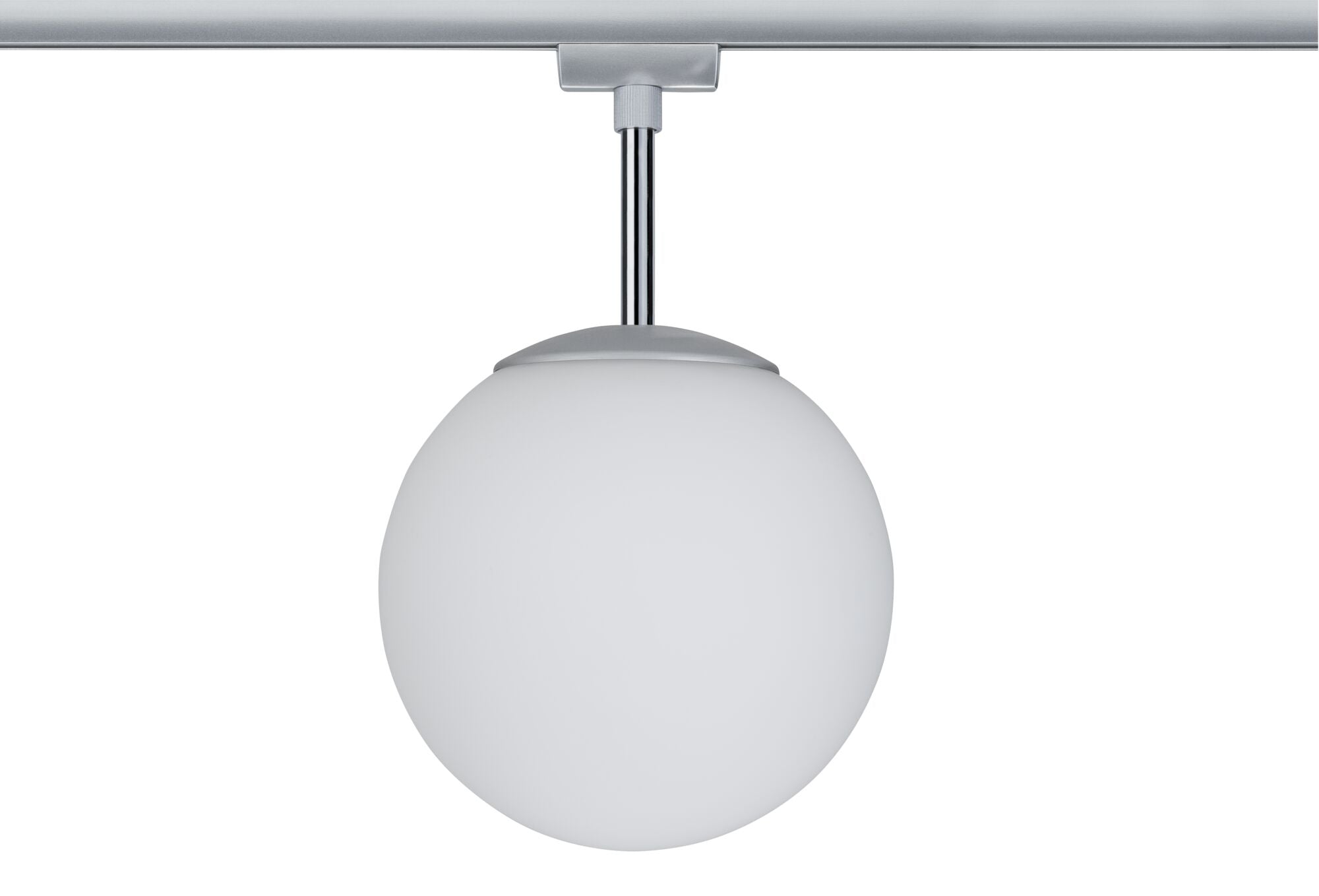 URail Schienenspot Globe Einzelspot E14 max. 10W dimmbar 230V Chrom matt/Opal
