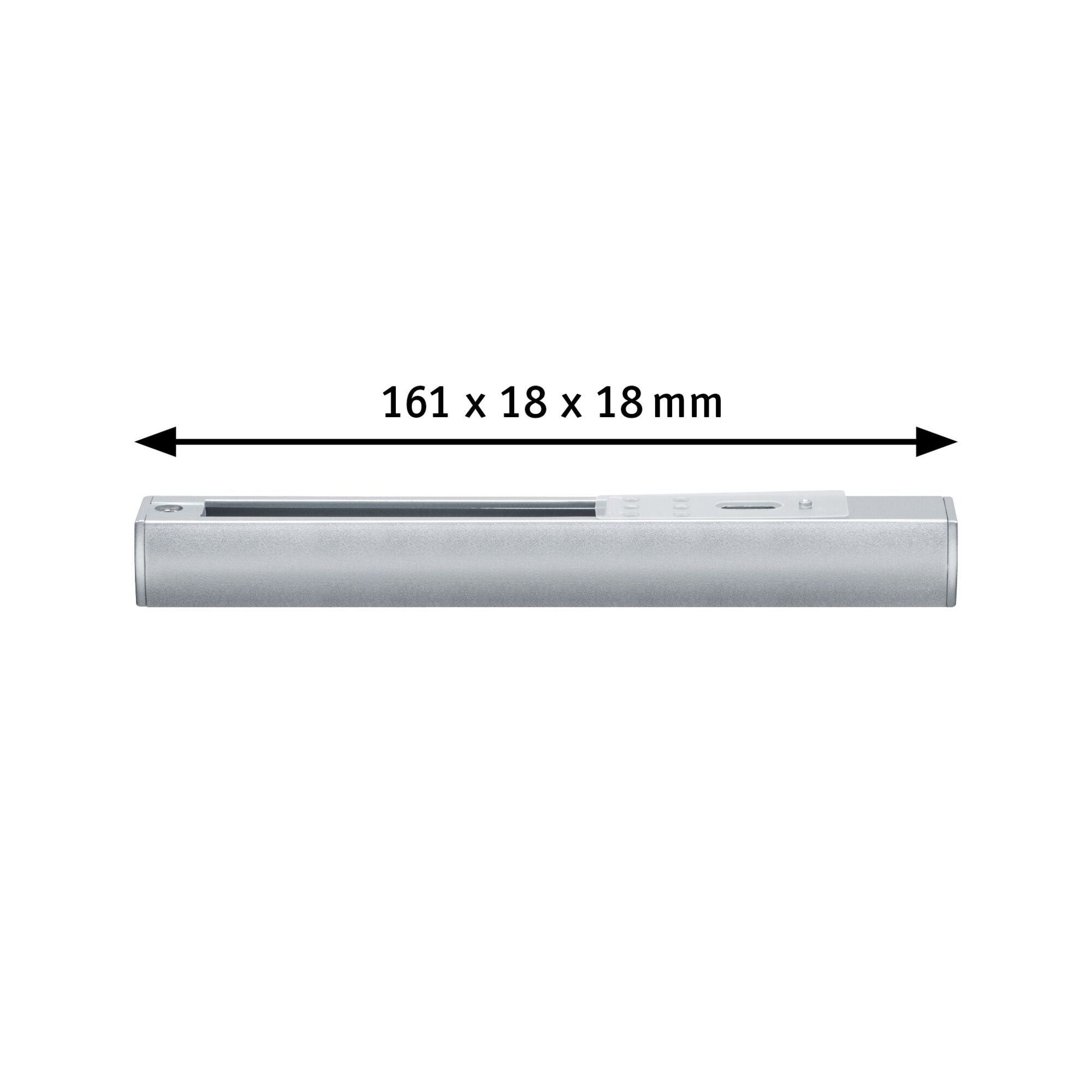 URail Einspeisung Ende 161x18mm max. 1000W Chrom matt