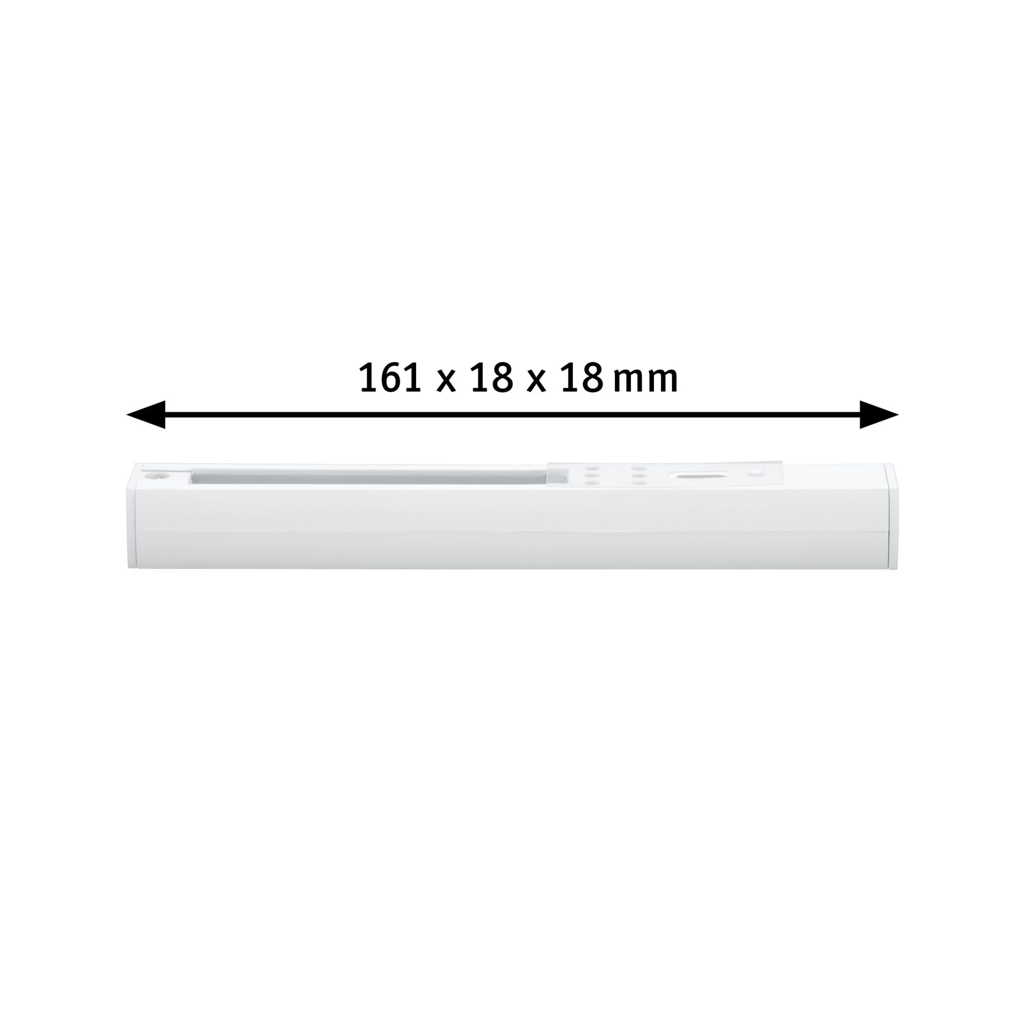 URail Einspeisung Ende 161x18mm max. 1000W Weiß