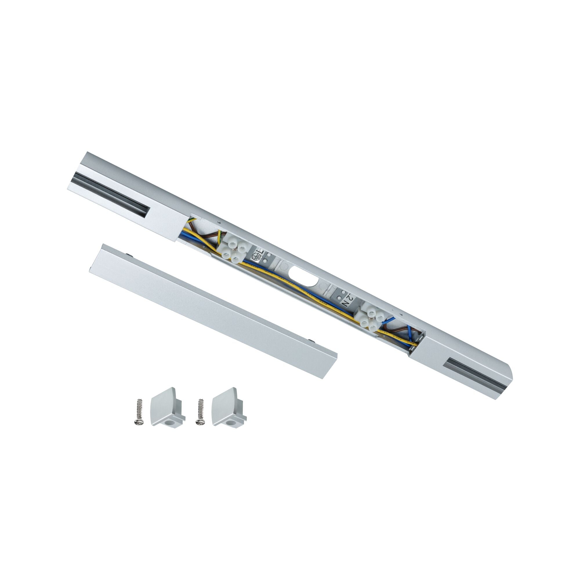 URail Einspeisung Mitte 304x18mm max. 1000/1000W Chrom matt