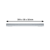 URail Einspeisung Mitte 304x18mm max. 1000/1000W Chrom matt