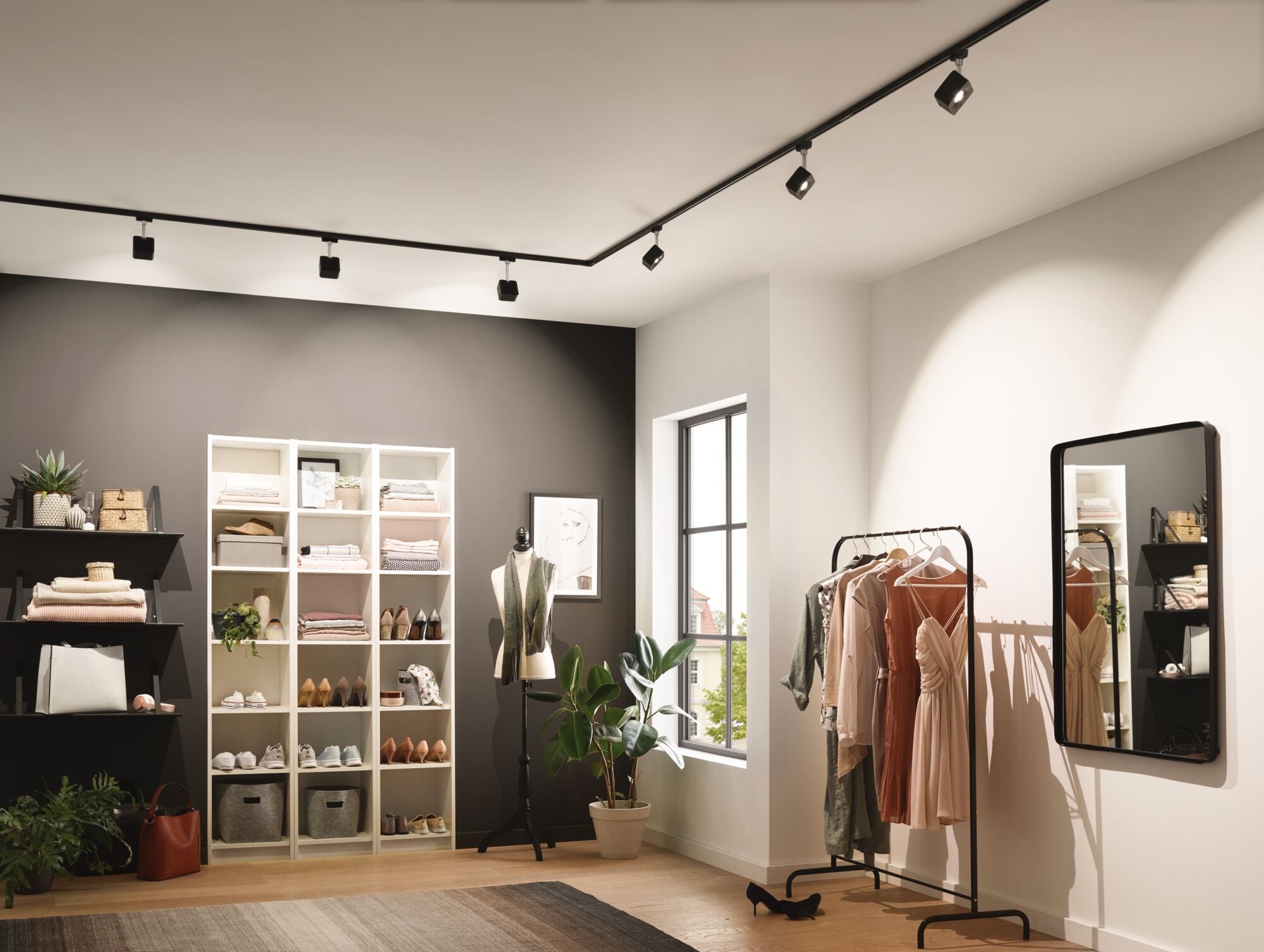 URail Verbinder L-Stück 62x62mm max. 1000W Schwarz matt