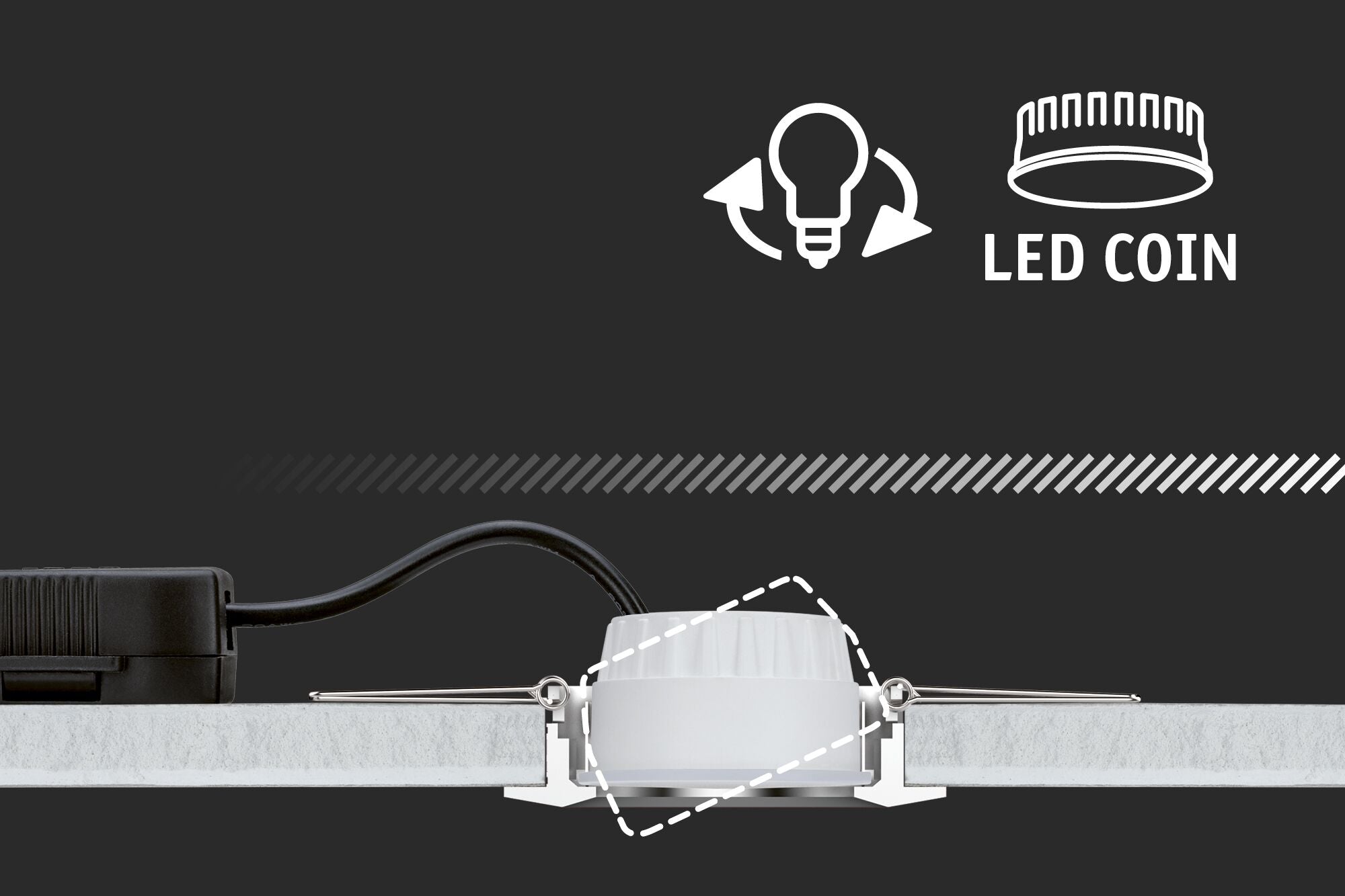 LED Einbauleuchte Coin Basisset schwenkbar